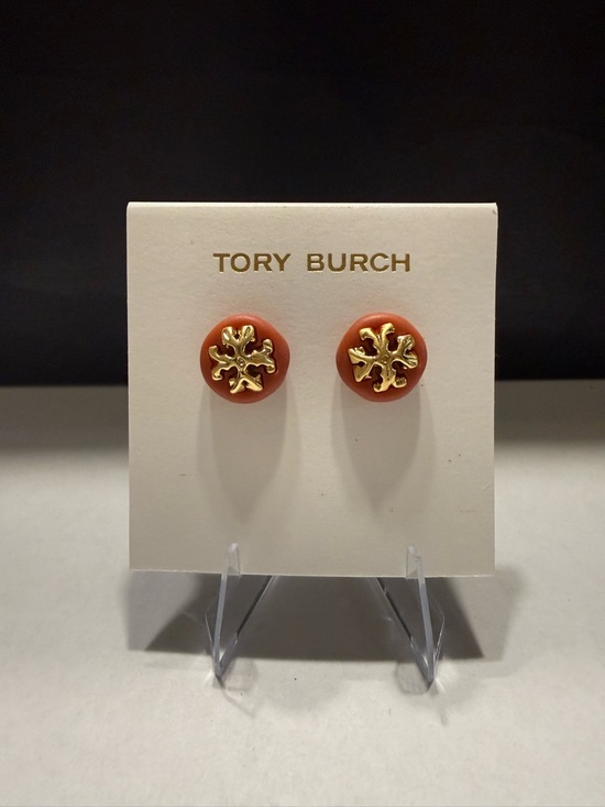 Tory Burch Jewelry - NEW Tory Burch Roxanne Gold plated Button stud resin base earrings